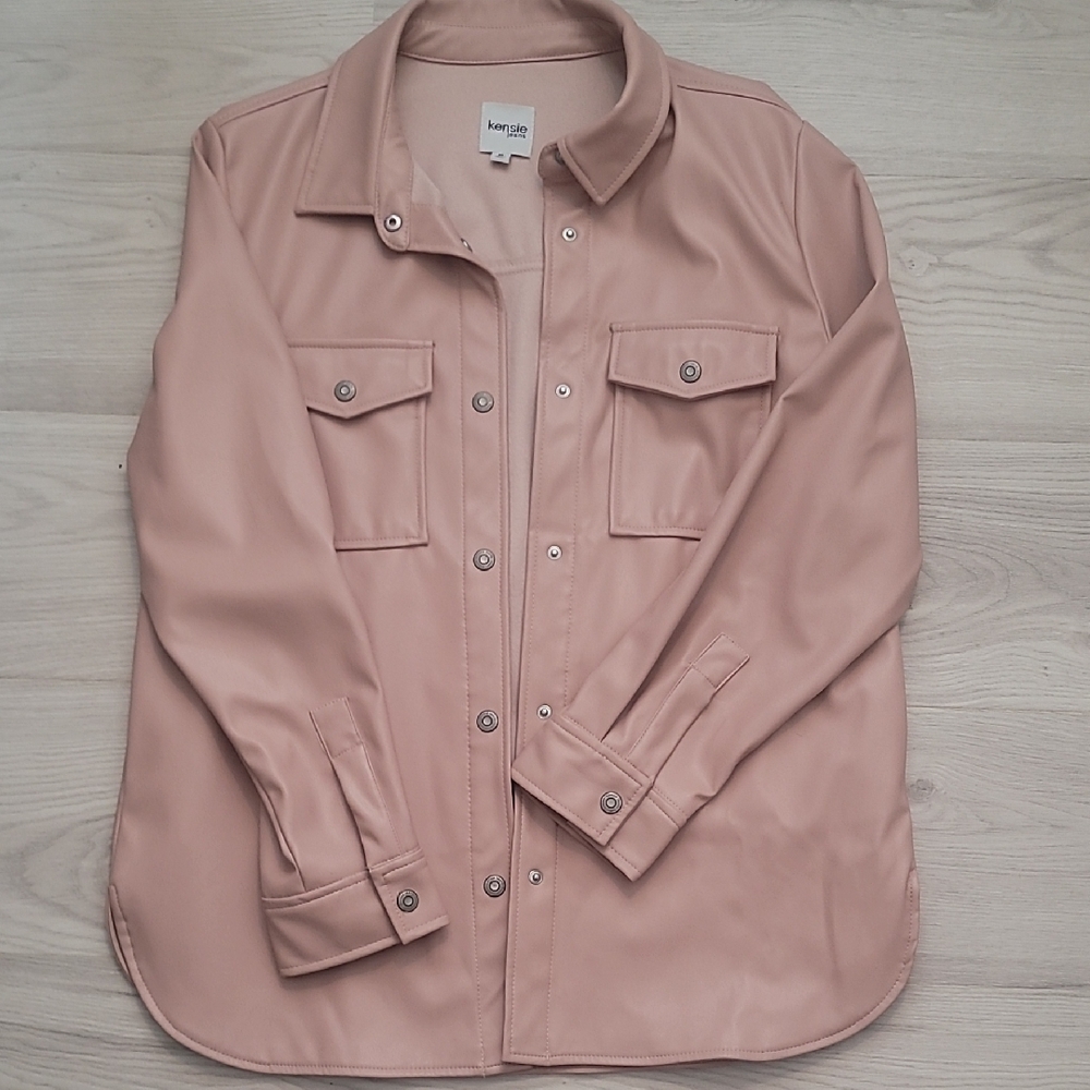 KENSIE Jeans Blush Button-Up Jacket